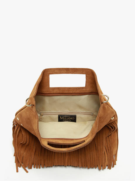 Shoulder Bag Velvet Milano Brown velvet VE25091 other view 3
