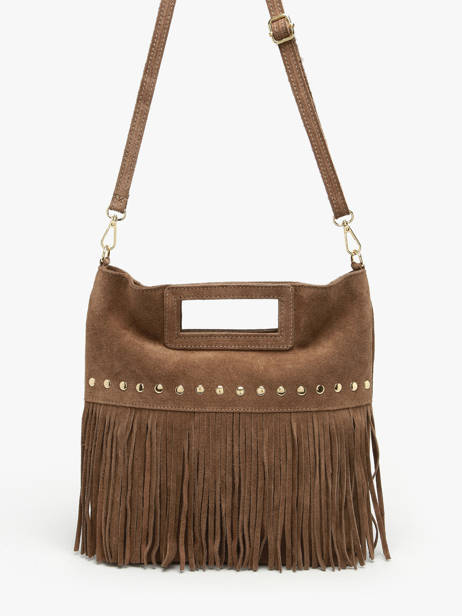 Shoulder Bag Velvet Milano Brown velvet VE25091 other view 2