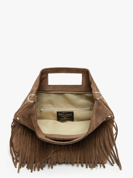 Shoulder Bag Velvet Milano Brown velvet VE25091 other view 3