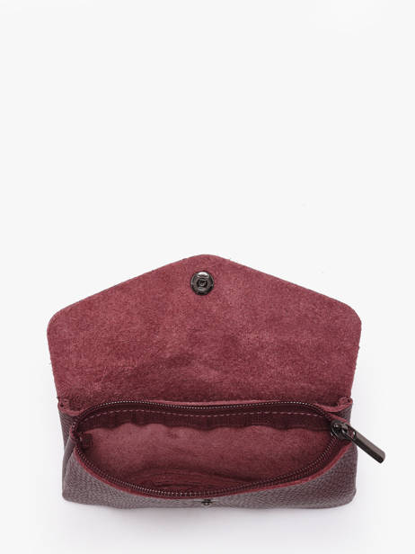 Porte-monnaie Cuir Milano Rouge caviar CA23113 vue secondaire 1