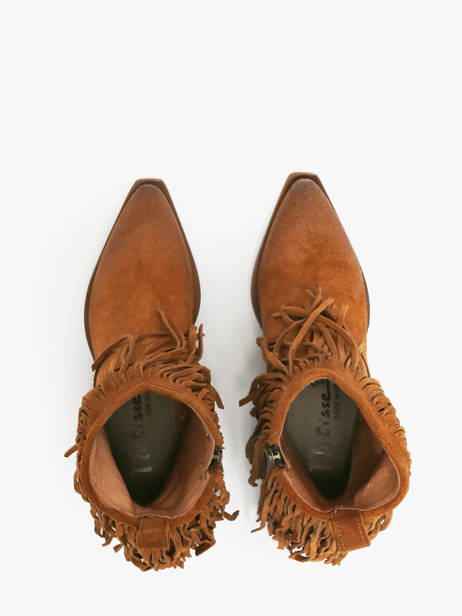 Santiago Boots In Leather Metisse Brown women XD2125 other view 3