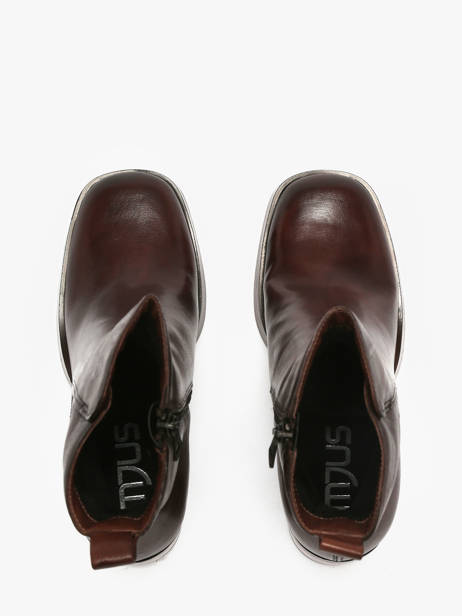 Bottines à Talon En Cuir Mjus Marron women P96212 vue secondaire 4