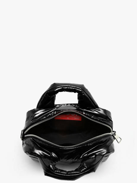 Shoulder Bag Glossy Recycled Polyester Wouf Black glossy BB250023 other view 2