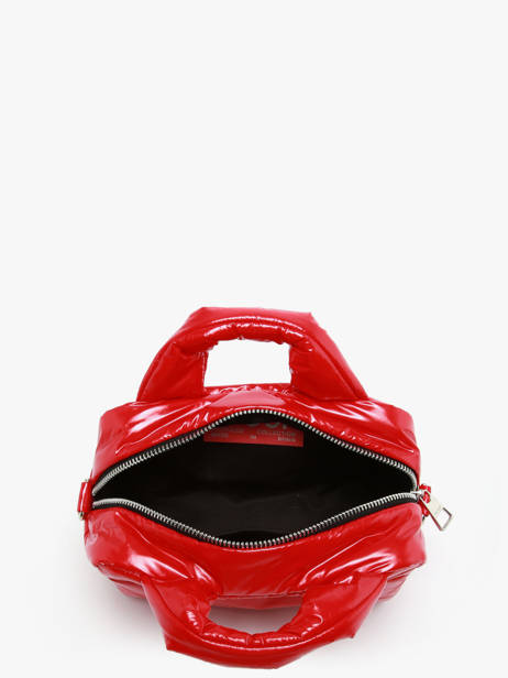Shoulder Bag Glossy Recycled Polyester Wouf Red glossy BB250026 other view 2