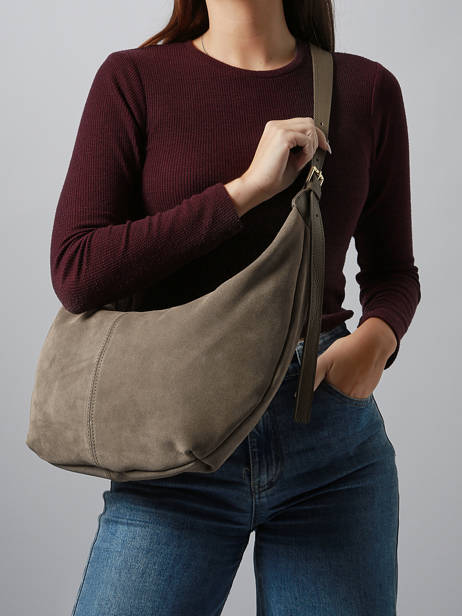 Shoulder Bag Velvet Caviar Leather Milano Beige velvet caviar VC25091 other view 1