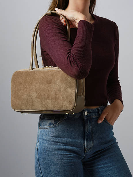 Shoulder Bag Velvet Caviar Milano Brown velvet caviar VC25093 other view 1