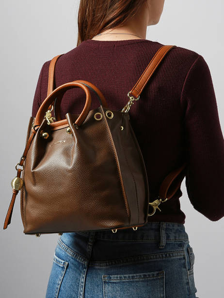 Sac à Dos Ted lapidus Marron gretel TLAU8932 vue secondaire 1