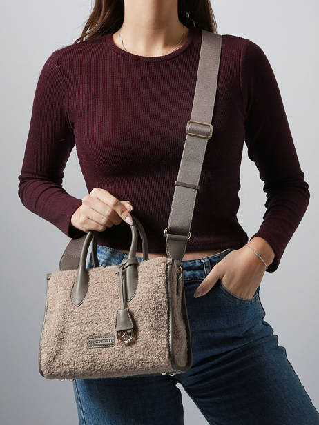 Sac Porté Main Sherpa David jones Marron sherpa CM7667 vue secondaire 1