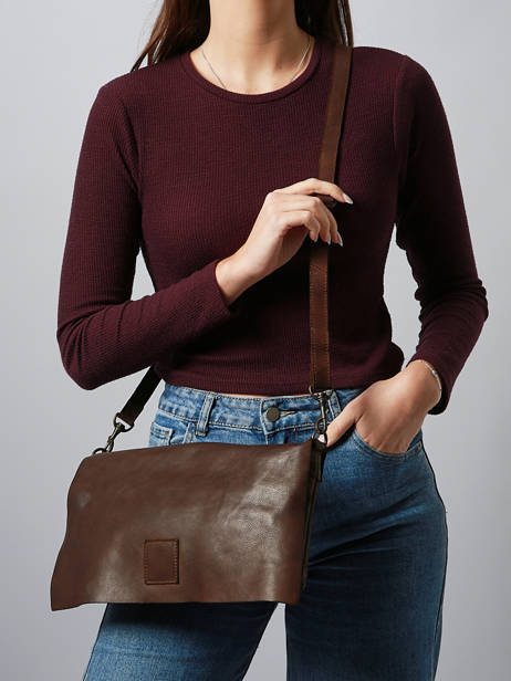 Sac Bandoulière Heritage Cuir Biba Marron heritage BT5 vue secondaire 1