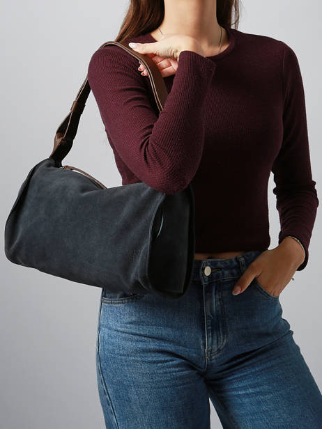 Shoulder Bag Leather Leather Biba Blue leather BEV2L other view 1