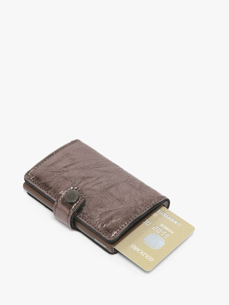 Porte-cartes Mini Wallet Crunch Cuir Secrid Marron crunch MCR vue secondaire 2