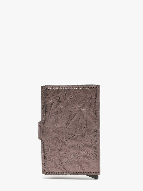 Porte-cartes Mini Wallet Crunch Cuir Secrid Marron crunch MCR vue secondaire 3