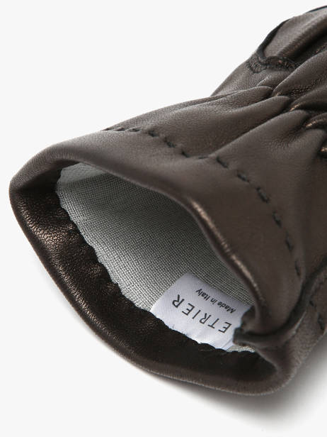 Men's Leather Gloves Etrier Black accessoires EGLO602G other view 2