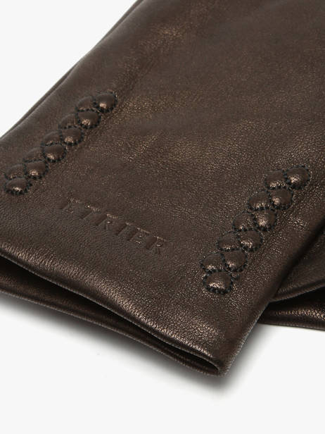 Women's Leather Gloves Etrier Black accessoires EGLO412G other view 1