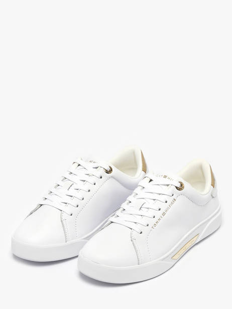 Sneakers In Leather Tommy hilfiger White women 9019YBS other view 1