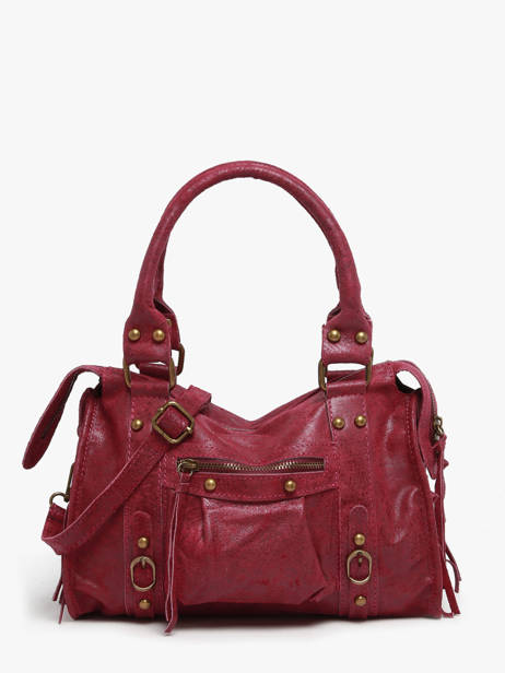 Satchel Spazzolato Leather Milano Red spazzolato SP24094