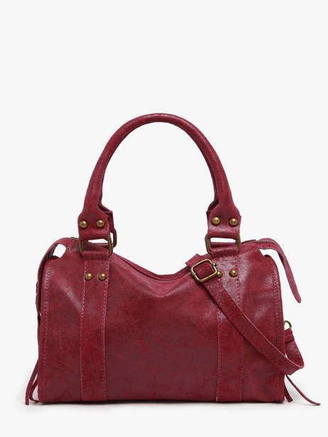 Satchel Spazzolato Leather Milano Red spazzolato SP24094 other view 4