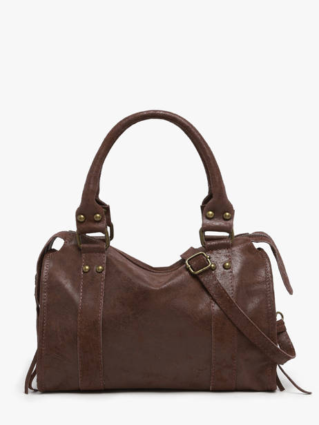 Satchel Spazzolato Leather Milano Brown spazzolato SP24094 other view 3