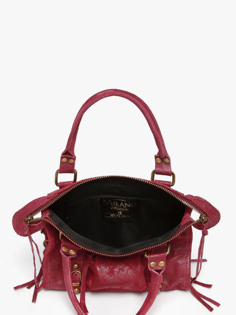 Satchel Spazzolato Leather Milano Red spazzolato SP24093 other view 2