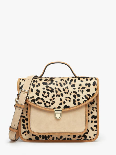 Leather Melle George Leopard Crossbody Bag Paul marius Beige leopard GEORGLEO