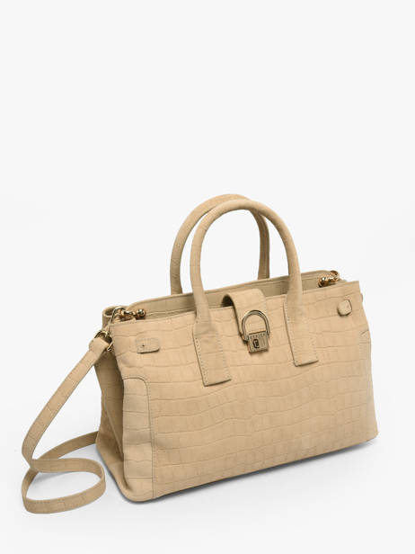 Satchel M Equestre Croco Leather Etrier Beige equestre croco EEQC142M other view 2