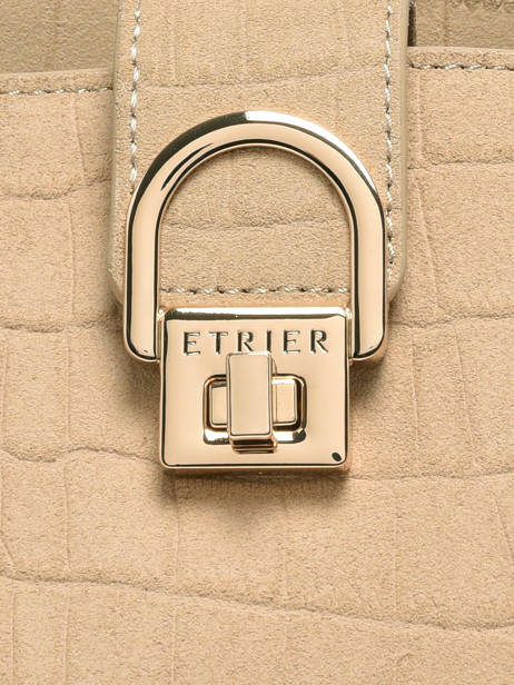 Satchel M Equestre Croco Leather Etrier Beige equestre croco EEQC142M other view 5
