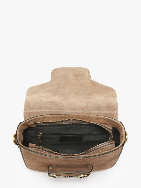 Shoulder Bag Velvet Leather Milano Brown velvet VE260611 other view 3