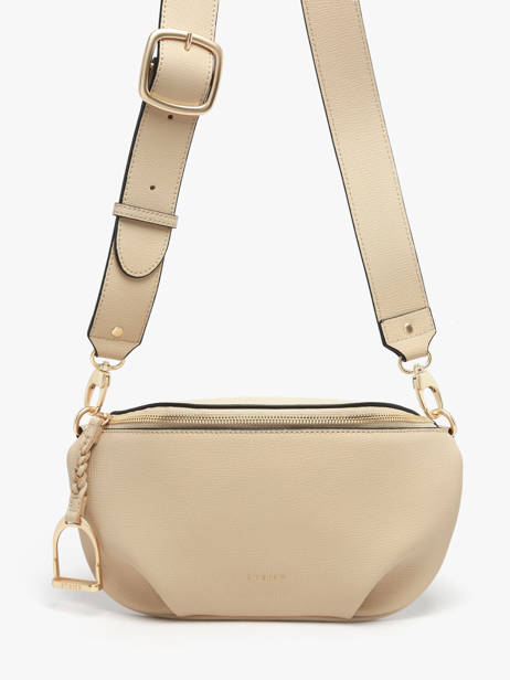 Sac Banane Torsade Cuir Etrier Beige torsade ETOS022M vue secondaire 2