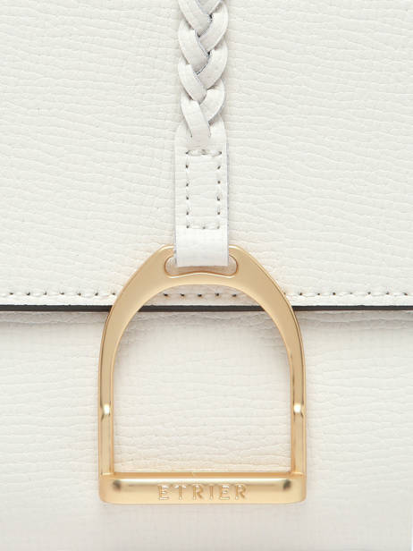 Sac Bandoulière S Torsade Cuir Etrier Blanc torsade ETOS169S vue secondaire 5