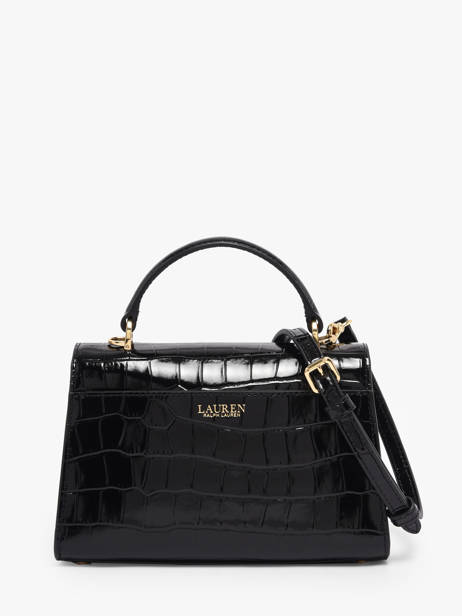 Sac Bandoulière Small Farrah Croco Cuir Lauren ralph lauren Noir farrah 31974462 vue secondaire 3