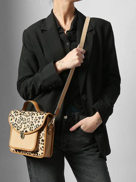 Leather Melle George Leopard Crossbody Bag Paul marius Beige leopard GEORGLEO other view 1