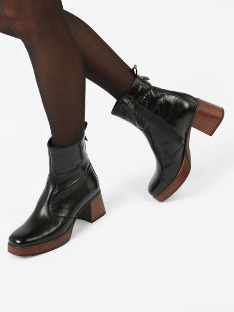 Bottines à Talon Cristel En Cuir Dorking Noir accessoires D9157 vue secondaire 2