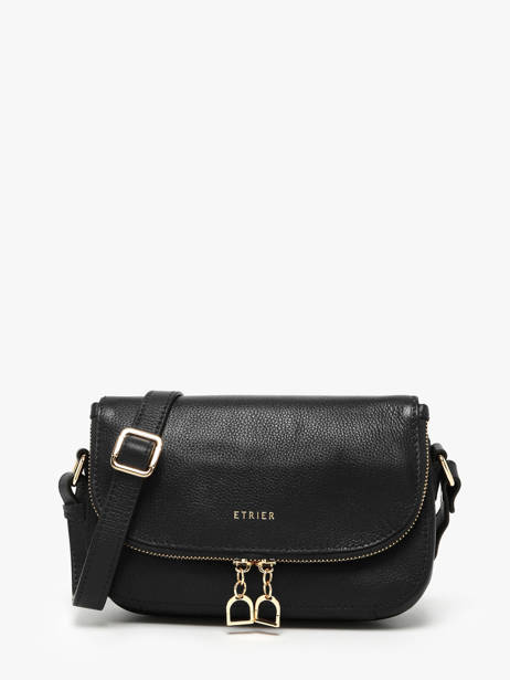 Small Leather Tradition Crossbody Bag Etrier Black tradition ETRA059S
