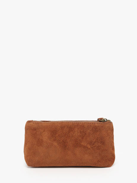 Pouch Velvet Leather Milano Brown velvet VE22114 other view 2