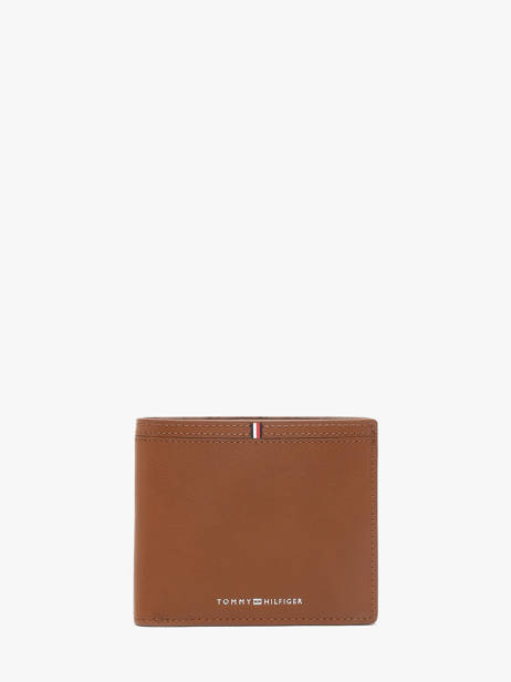 Wallet Leather Tommy hilfiger Brown corporate AM13970