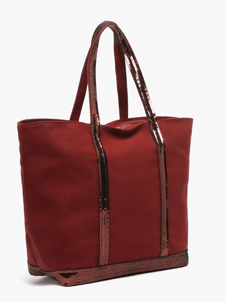 Large Zipped Shoulder Bag Le Cabas Sequins Vanessa bruno Red cabas 1V40409 other view 2