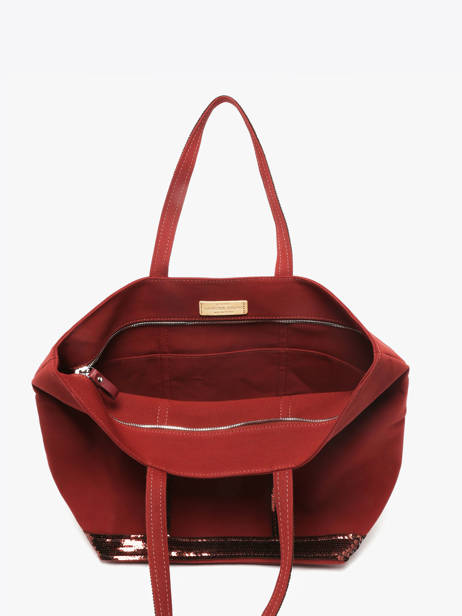 Large Zipped Shoulder Bag Le Cabas Sequins Vanessa bruno Red cabas 1V40409 other view 3