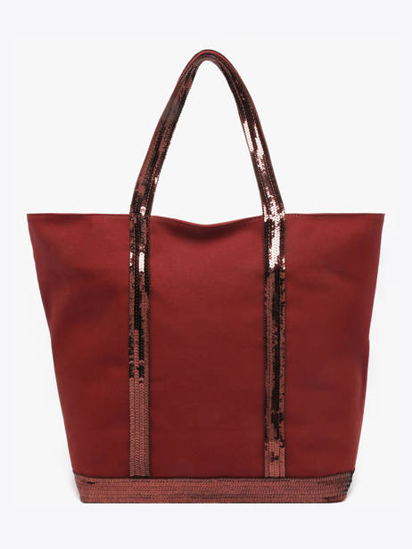 Large Zipped Shoulder Bag Le Cabas Sequins Vanessa bruno Red cabas 1V40409 other view 4