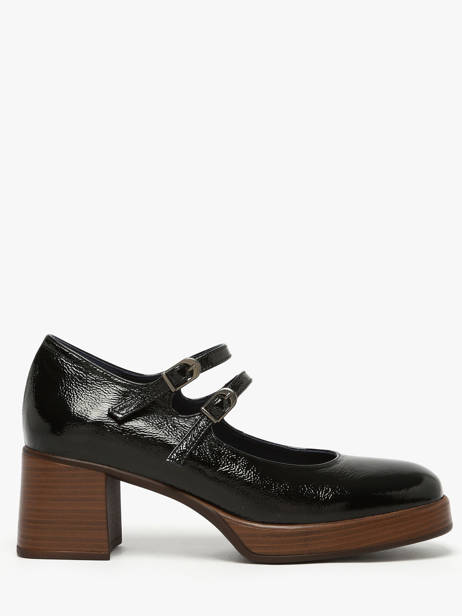 Heeled Derby Shoes Cristel In Leather Dorking Black women D9437