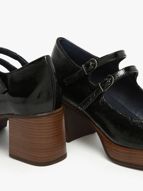 Heeled Derby Shoes Cristel In Leather Dorking Black women D9437 other view 2