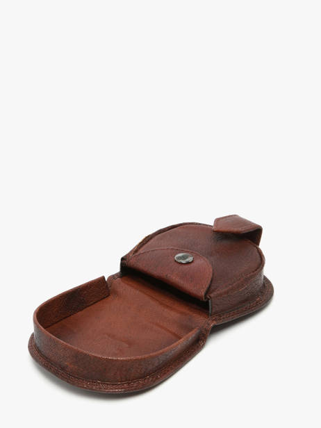 Porte-monnaie Cuir Crinkles Marron caviar 14239 vue secondaire 1