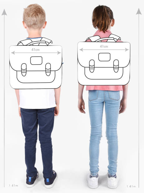 Cartable 2 Compartiments Kipling Gray back to school / pbg PBG21092 other view 1