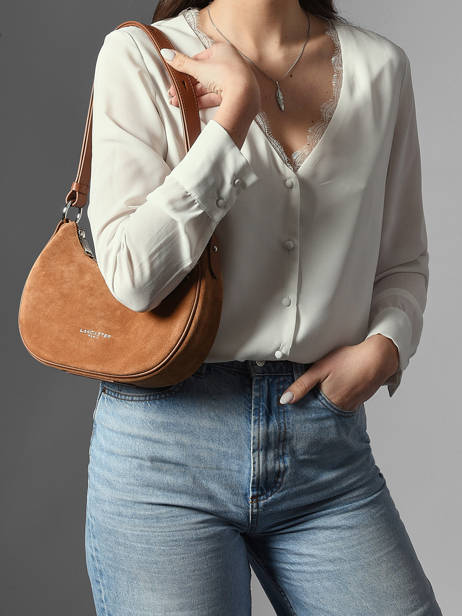 Shoulder Bag Suede Leather Lancaster Brown suede 81 other view 1