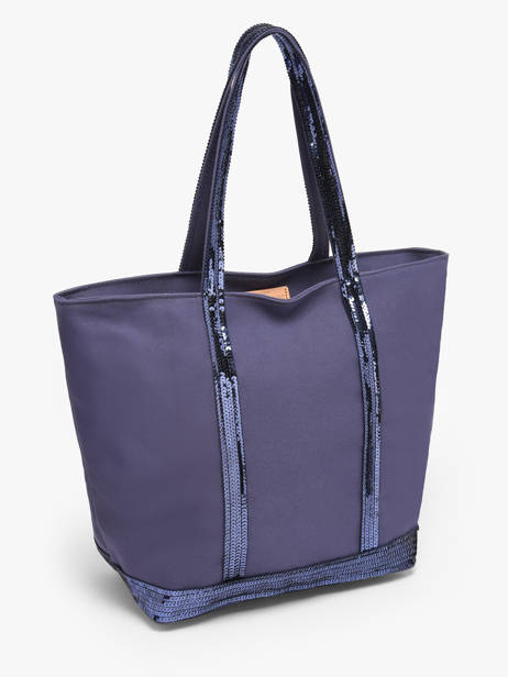 Satchel Cabas Cotton Vanessa bruno Violet cabas 1V40378 other view 2