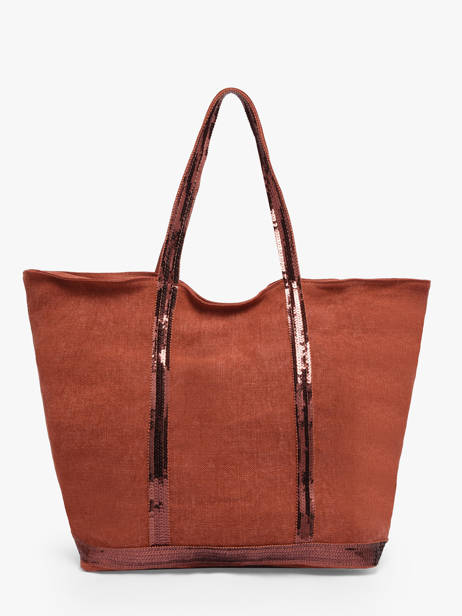 Zipped Linen Tote Bag Le Cabas Sequins Vanessa bruno Red cabas lin 31V40409