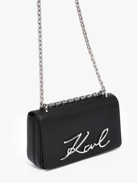 Shoulder Bag K Signature Leather Karl lagerfeld Black k signature B1W30046 other view 1