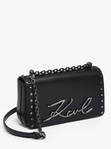 Leather K Signature Studs Crossbody Bag Karl lagerfeld Black k signature B1W30049 other view 1