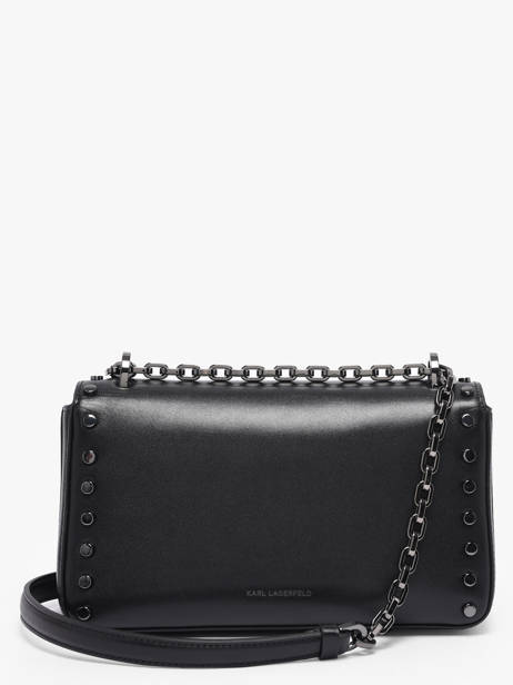 Leather K Signature Studs Crossbody Bag Karl lagerfeld Black k signature B1W30049 other view 3