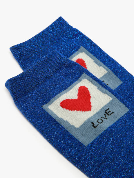 Socks Pieces Blue socks women 17162495 other view 1