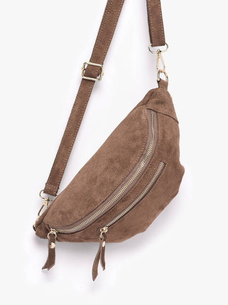 Belt Bag Leather Milano Beige velvet VE24119O other view 2